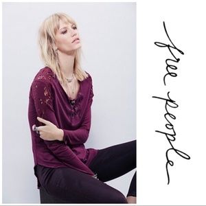 💥30% OFF💥EUC Free People Jennie Lace-Up Top